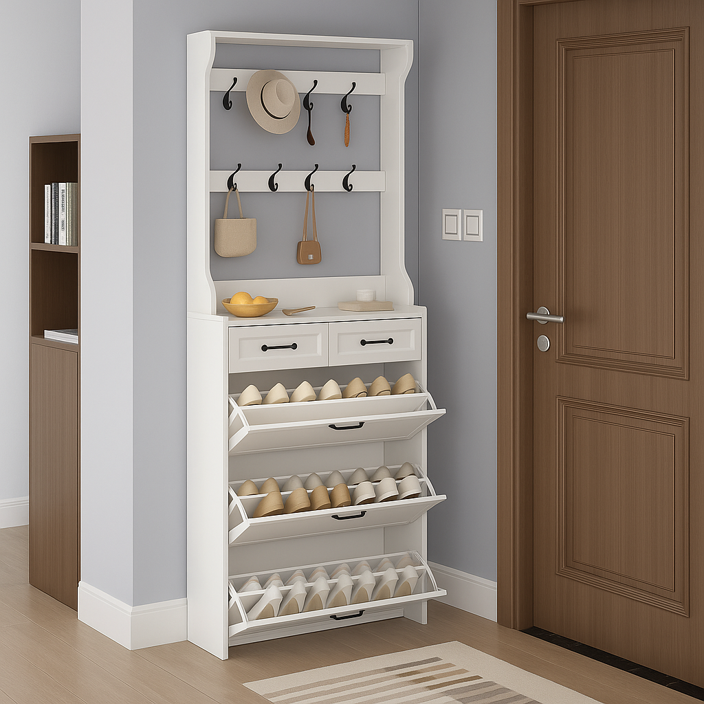 Organizador Perchero Zapatero con Cajones