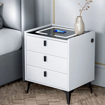 Mesilla de Noche Moderna con Carga Inalámbrica