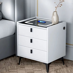 Mesilla de Noche Moderna con Carga Inalámbrica