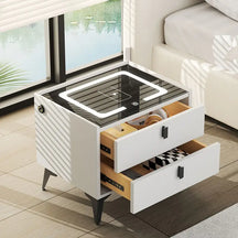 Mesilla de Noche Moderna con Carga Inalámbrica