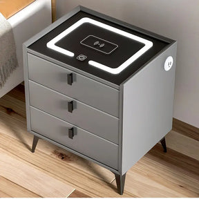 Mesilla de Noche Moderna con Carga Inalámbrica